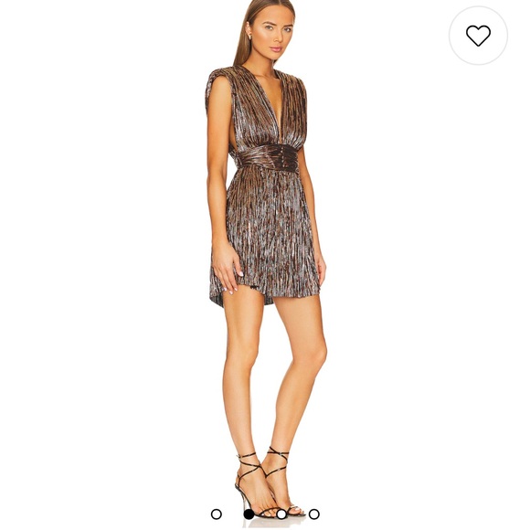 Marissa bronze shimmer mini dress - Picture 2 of 14
